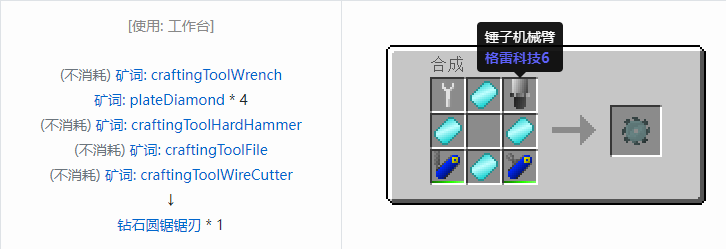 我的世界格雷科技社区版部件合成表大全