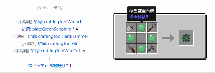 我的世界格雷科技社区版部件合成表大全