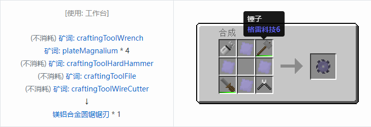 我的世界格雷科技社区版部件合成表大全