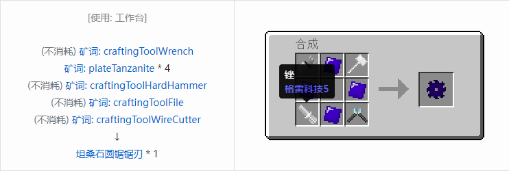 我的世界格雷科技社区版部件合成表大全