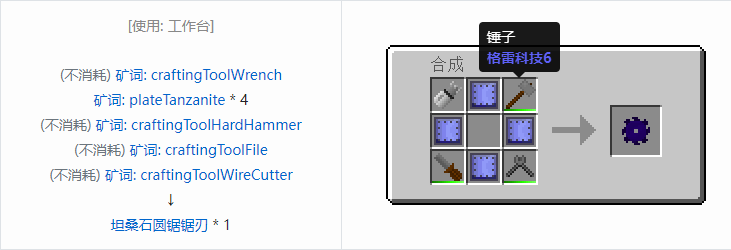 我的世界格雷科技社区版部件合成表大全