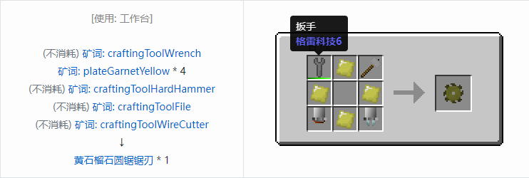 我的世界格雷科技社区版部件合成表大全