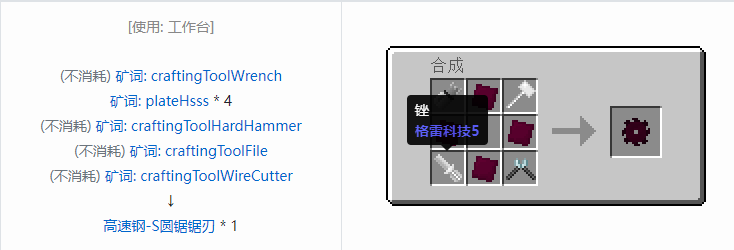 我的世界格雷科技社区版部件合成表大全