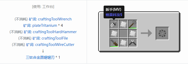 我的世界格雷科技社区版部件合成表大全