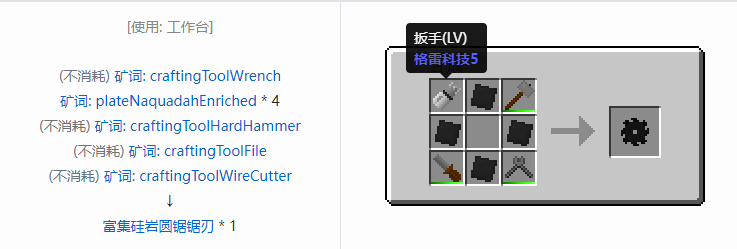 我的世界格雷科技社区版部件合成表大全