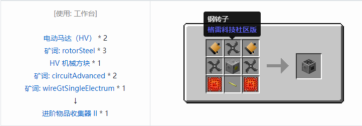 我的世界格雷科技社区版机器合成表大全