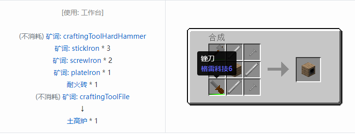 我的世界格雷科技社区版机器合成表大全