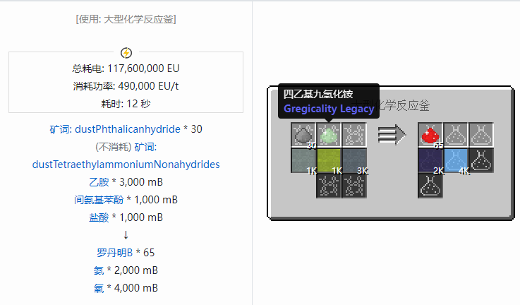 我的世界格雷科技社区版流体合成表大全