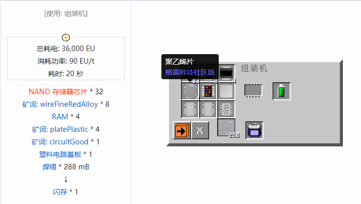 我的世界格雷科技社区版材料合成表大全