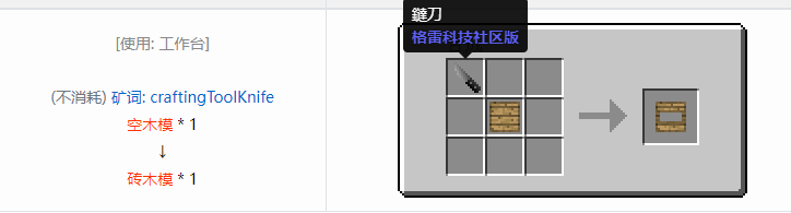 我的世界格雷科技社区版材料合成表大全