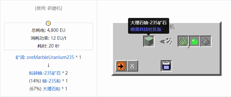 我的世界格雷科技社区版材料合成表大全