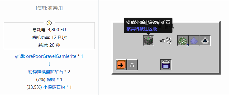 我的世界格雷科技社区版材料合成表大全
