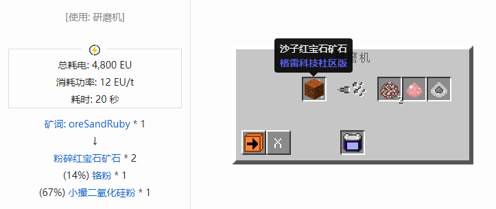 我的世界格雷科技社区版材料合成表大全
