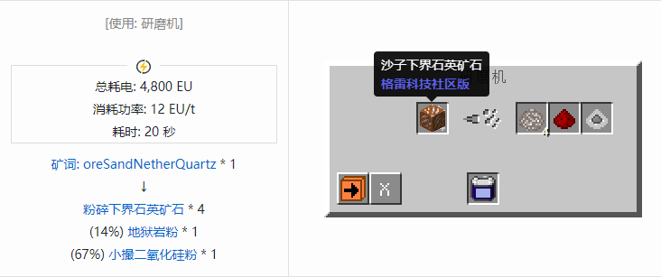 我的世界格雷科技社区版材料合成表大全