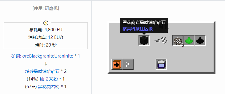 我的世界格雷科技社区版材料合成表大全
