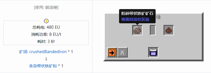 我的世界格雷科技社区版材料合成表大全