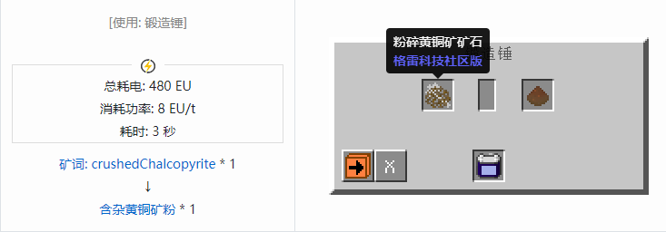 我的世界格雷科技社区版材料合成表大全