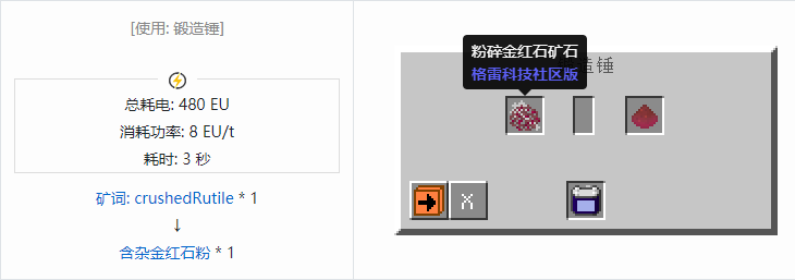 我的世界格雷科技社区版材料合成表大全