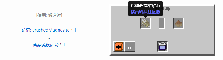 我的世界格雷科技社区版材料合成表大全