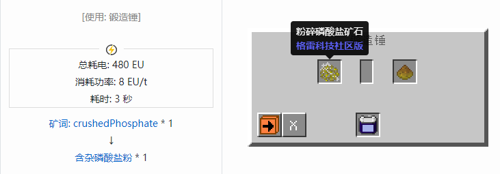 我的世界格雷科技社区版材料合成表大全