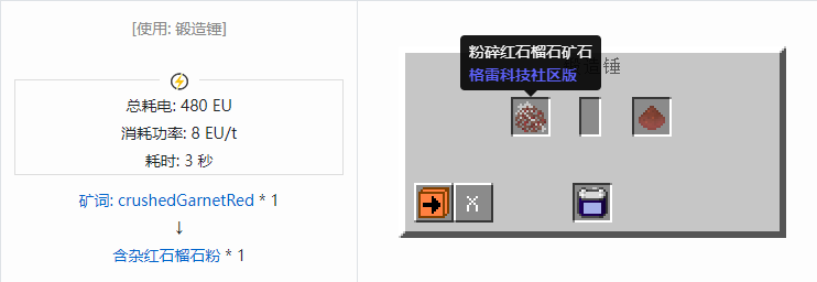 我的世界格雷科技社区版材料合成表大全