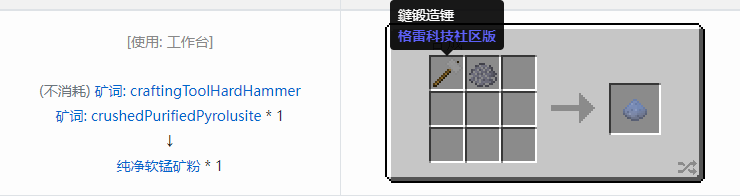 我的世界格雷科技社区版材料合成表大全