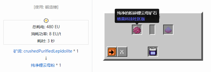 我的世界格雷科技社区版材料合成表大全