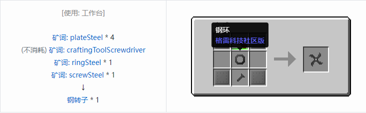 我的世界格雷科技社区版材料合成表大全