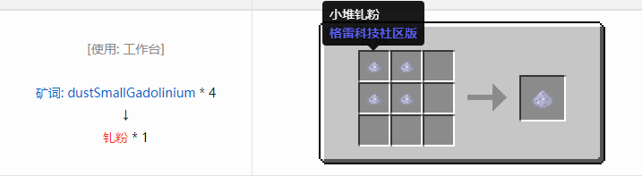我的世界格雷科技社区版粉合成表大全