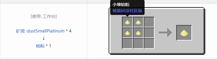 我的世界格雷科技社区版粉合成表大全