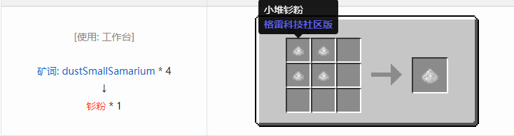 我的世界格雷科技社区版粉合成表大全