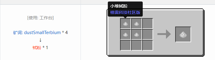 我的世界格雷科技社区版粉合成表大全