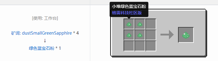 我的世界格雷科技社区版粉合成表大全