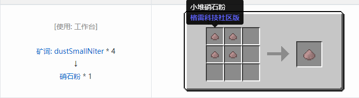 我的世界格雷科技社区版粉合成表大全