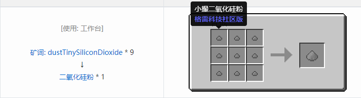 我的世界格雷科技社区版粉合成表大全