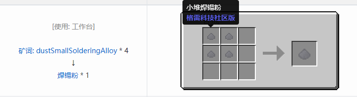 我的世界格雷科技社区版粉合成表大全