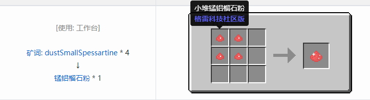 我的世界格雷科技社区版粉合成表大全