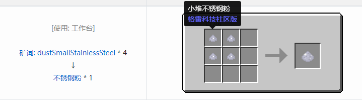我的世界格雷科技社区版粉合成表大全