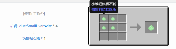 我的世界格雷科技社区版粉合成表大全