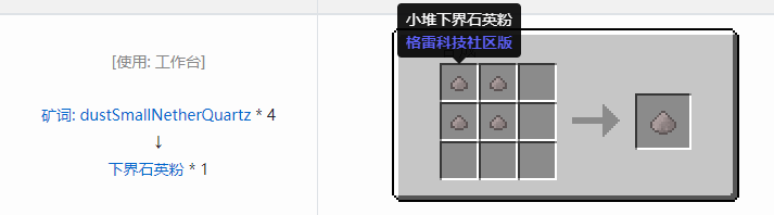我的世界格雷科技社区版粉合成表大全