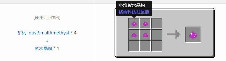 我的世界格雷科技社区版粉合成表大全
