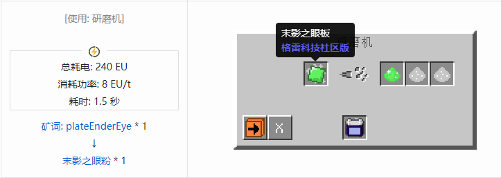 我的世界格雷科技社区版粉合成表大全