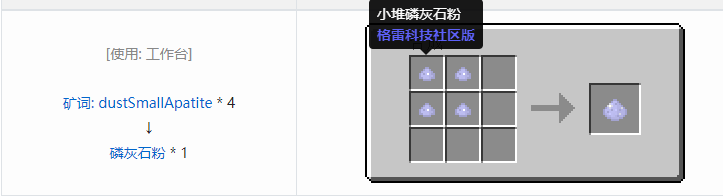 我的世界格雷科技社区版粉合成表大全