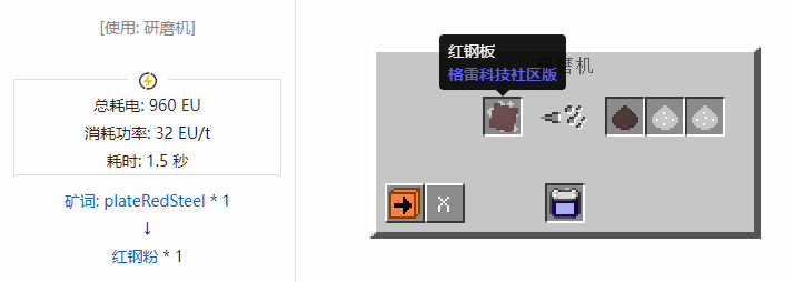 我的世界格雷科技社区版粉合成表大全