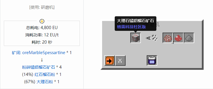 我的世界格雷科技社区版粉合成表大全