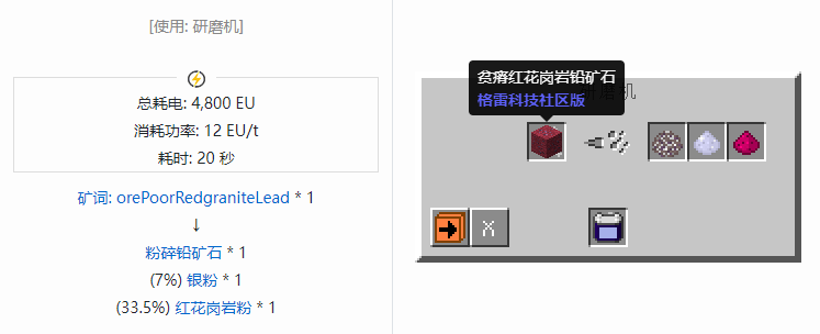 我的世界格雷科技社区版粉合成表大全