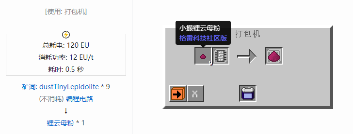 我的世界格雷科技社区版粉合成表大全