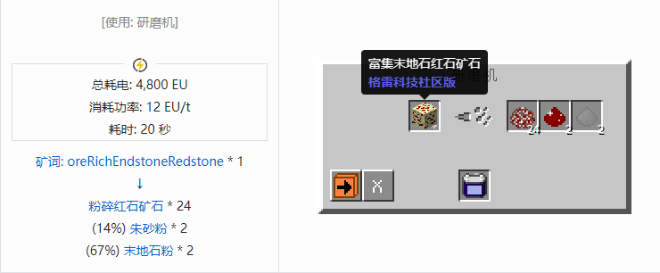 我的世界格雷科技社区版粉合成表大全