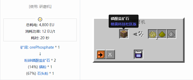 我的世界格雷科技社区版粉合成表大全