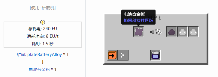 我的世界格雷科技社区版粉合成表大全